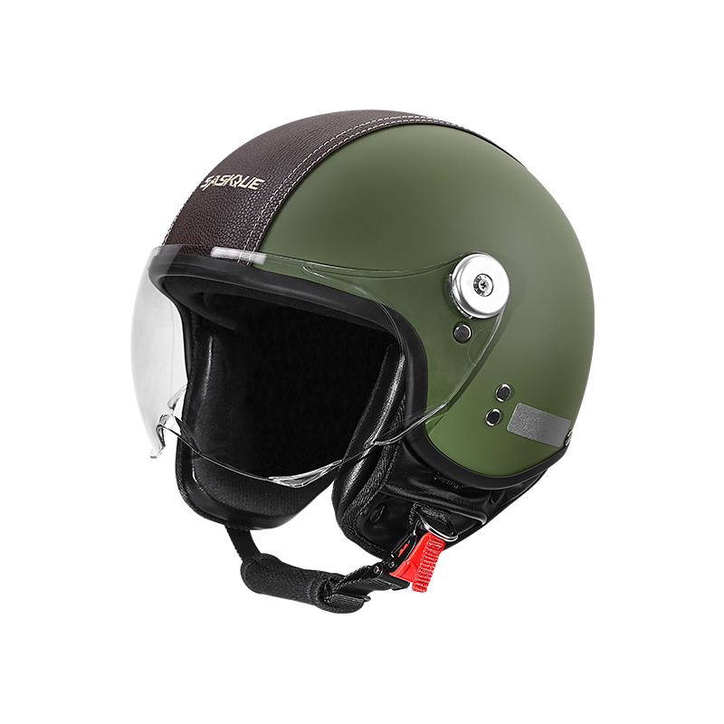 Vintage Open Face Retro Helmet - 빈티지 3/4 오픈 페이스 오토바이 헬멧