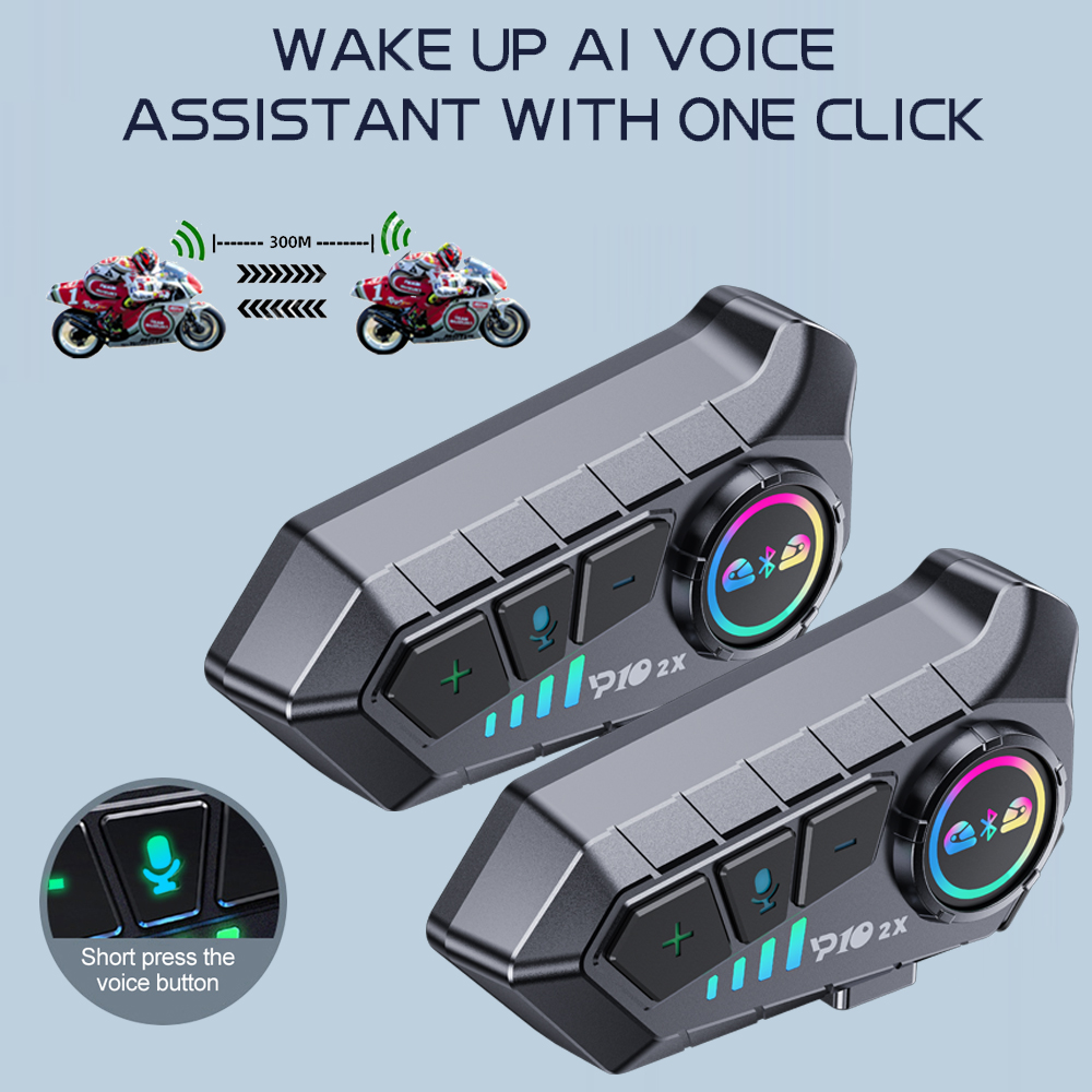 Universal Motorcycle Helmet Intercom Headset - Y10 2x 오토바이 인터콤 블루투스 헤드셋