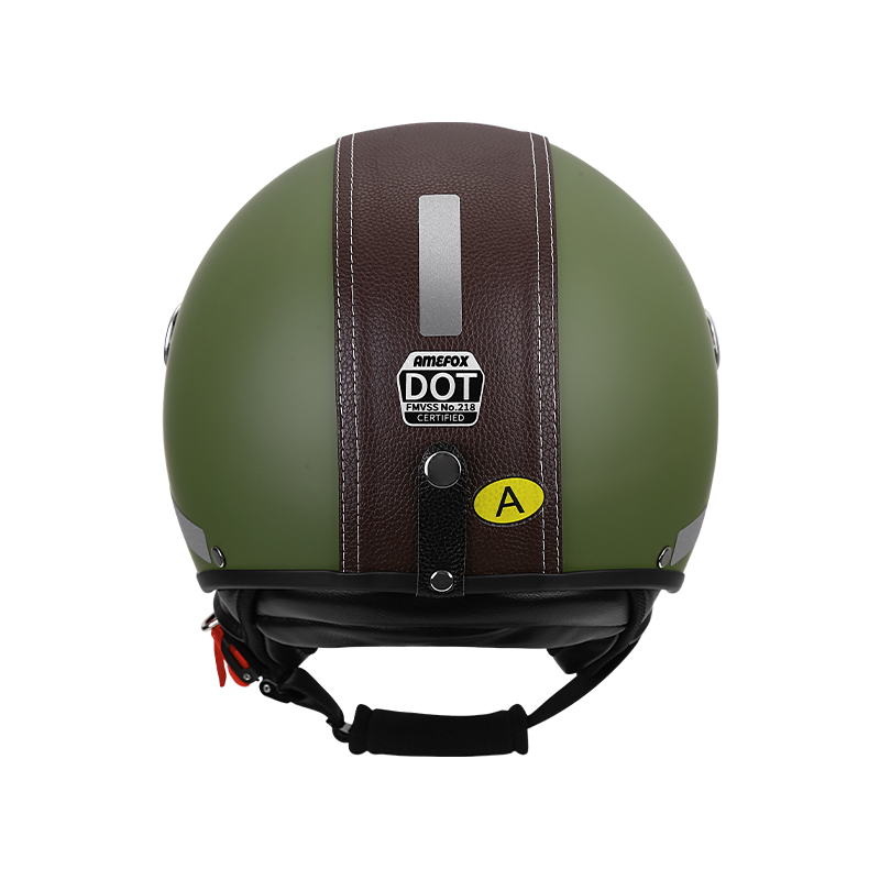 빈티지 3/4 오픈 페이스 오토바이 헬멧 PU 가죽 스 - Vintage Open Face Retro Helmet 리뷰 및 가격