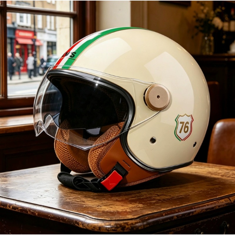 DOT 인증 오픈 페이스 3/4 오토바이 헬멧 레트로  - Vintage Open Face Retro Helmet 리뷰 및 가격
