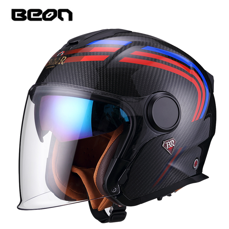 BEON BR23 탄소 섬유 3/4 오픈 페이스 오토바 - Carbon Fiber Lightweight Motorcycle Helmet 리뷰 및 가격