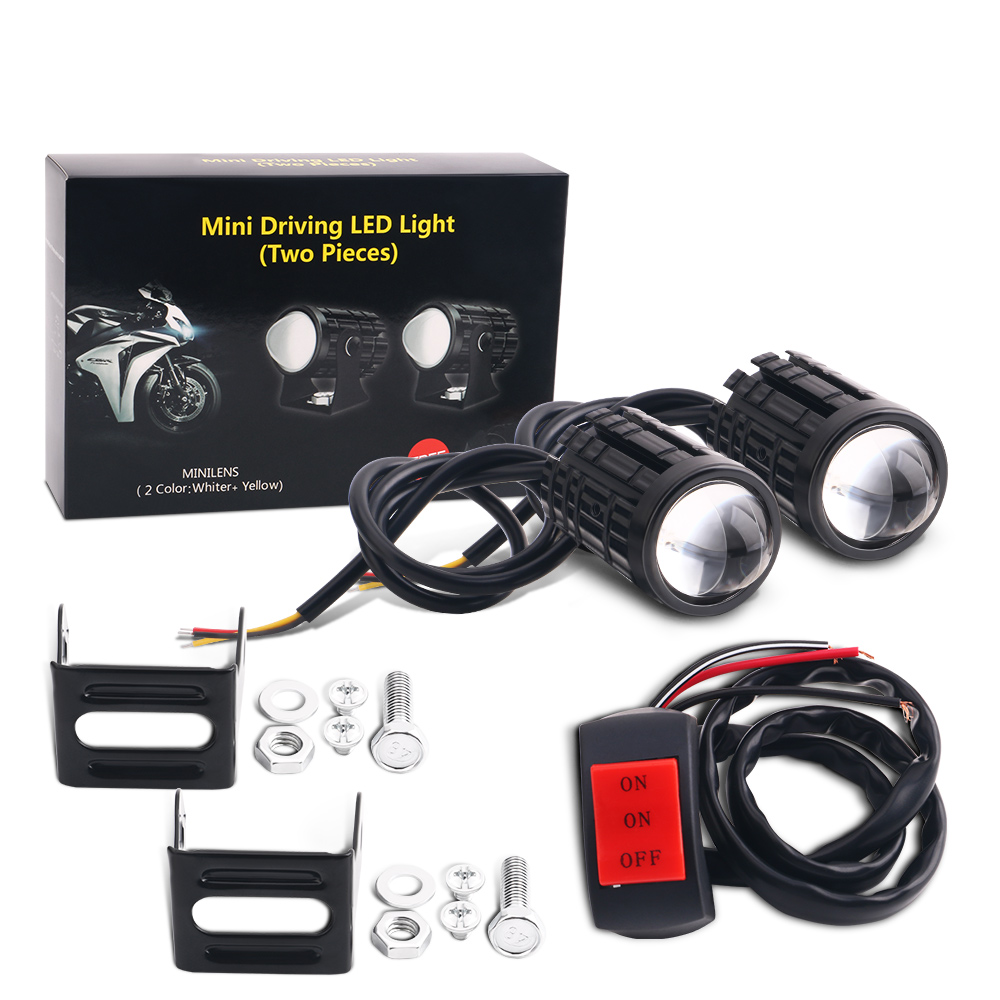2PCS 범용 오토바이 LED 헤드 라이트 프로젝터 렌 - Universal Motorcycle Led Headlight Projector 리뷰 및 가격