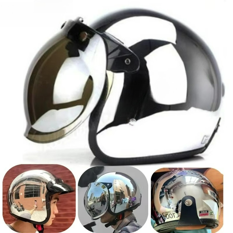 세련되고 독특한 디자인의 은색 도금 오픈형 레트로 스타 - Vintage Open Face Retro Helmet 리뷰 및 가격