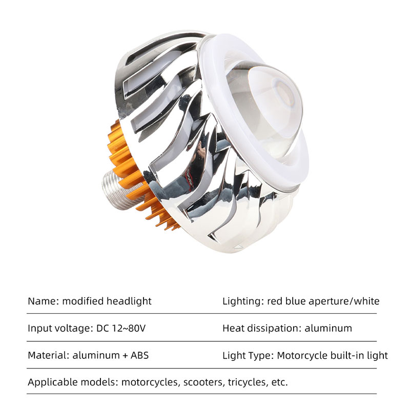 자동차 오토바이 듀얼 LED 헤드라이트, 천사 악마 눈 - Universal Motorcycle Led Headlight Projector 리뷰 및 가격