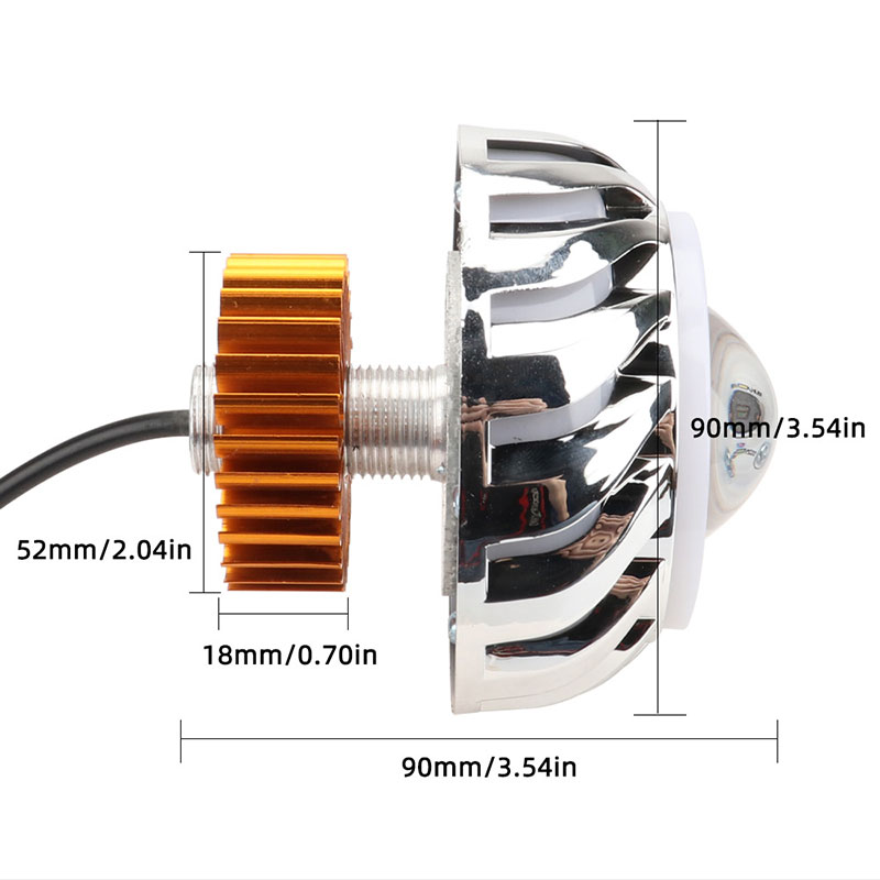 자동차 오토바이 듀얼 LED 헤드라이트, 천사 악마 눈 - Universal Motorcycle Led Headlight Projector 리뷰 및 가격