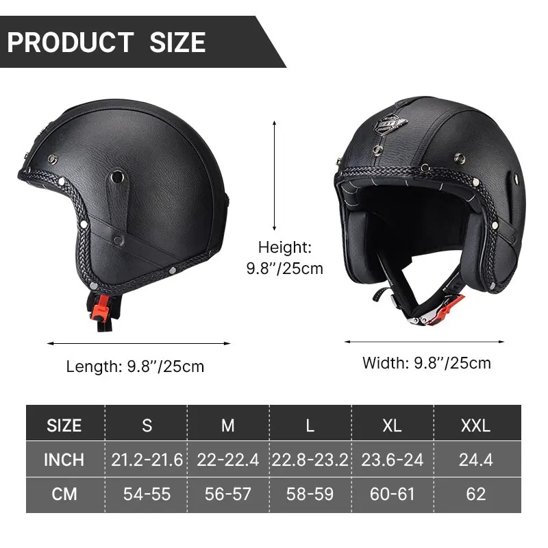 KAESE 클래식 그레이 카페 레트로 스타일의 수제 P - Vintage Open Face Retro Helmet 리뷰 및 가격